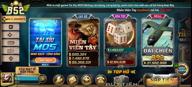Hệ thống trò chơi ở Quay hũ thường xuyên được cập nhật mới